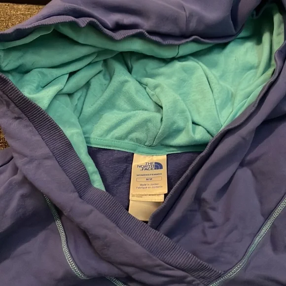 Blue Northface hooded light sweatshirt - Picture 2 of 3
